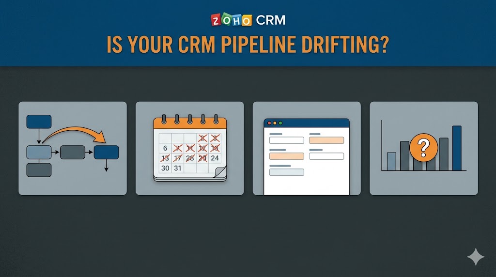 Your Zoho CRM Pipeline Is Not Broken. It’s Drifting.