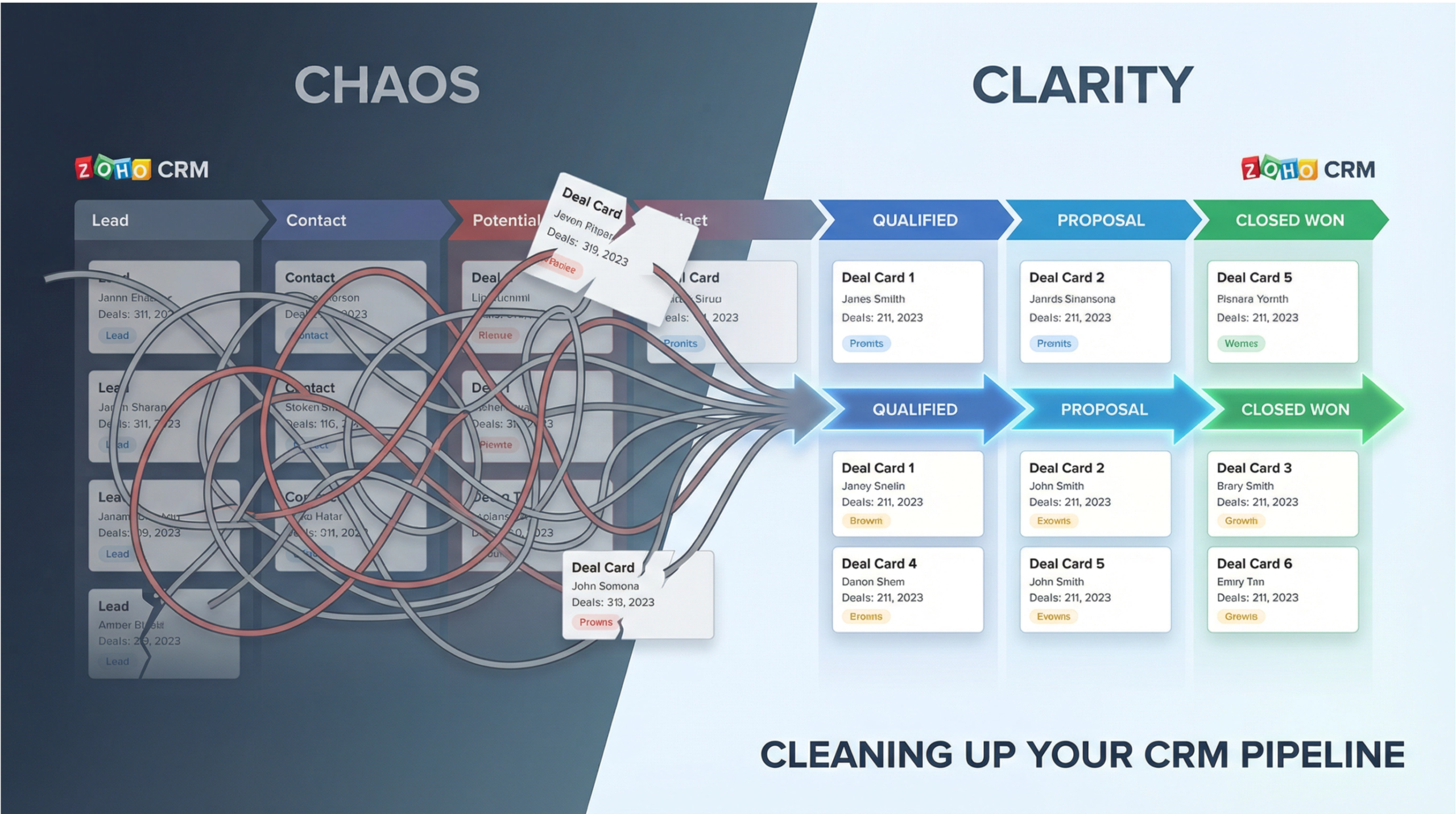 How to Clean Up a Messy Zoho CRM Pipeline (Without Disrupting Your Sales Team)